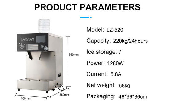 300 kg al giorno LZ-620 Macchine per ghiaccio e neve La soluzione perfetta per il vostro caffè