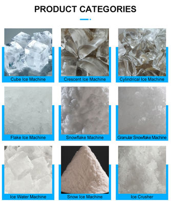 480W LZ-120 Crystal Commercial Ice Cube Machine con capacità di stoccaggio di 30 kg di ghiaccio