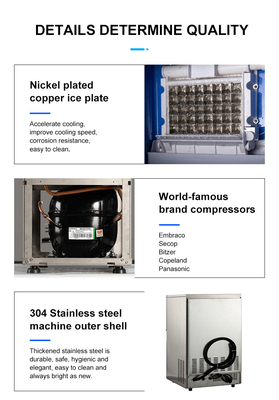 LZ-120 30 kg Capacità di stoccaggio di ghiaccio Snooker Commerciale cubo Ice Maker per la produzione istantanea di ghiaccio